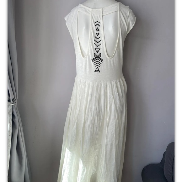 Free People Gauze Knit Embroidered Maxi Boho Dress - Picture 5 of 6